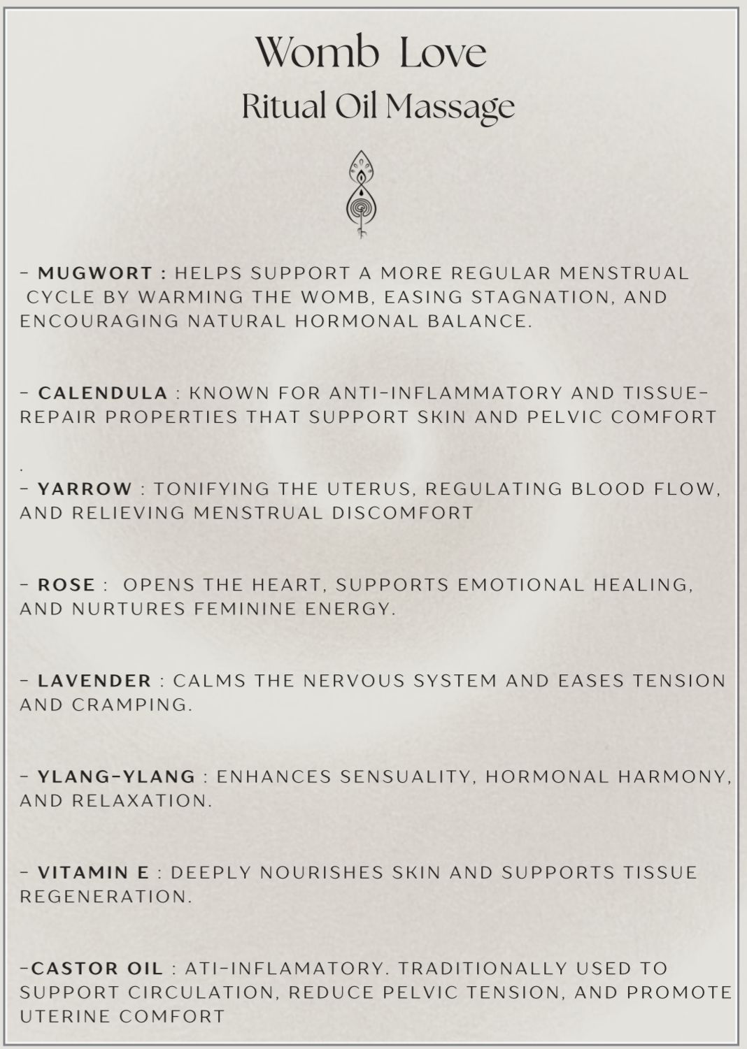 Womb Oil Ritual Massage - 30ml - Image 5